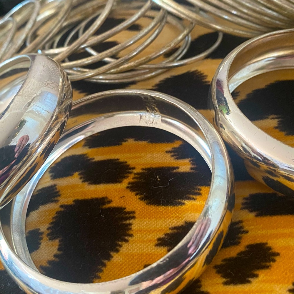 Silver Bangle Party! Silver Boutique Bangle Brace… - image 1